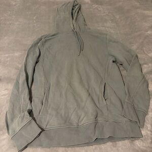 H&M Light Gray/green Hooded Sweatshirt